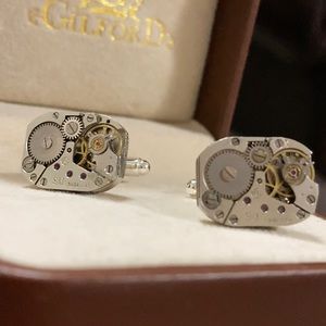 Men’s Cuff link, shaped like inside of watch